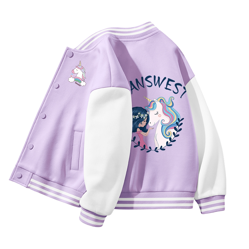 真维斯童装女童拼接棒球服
