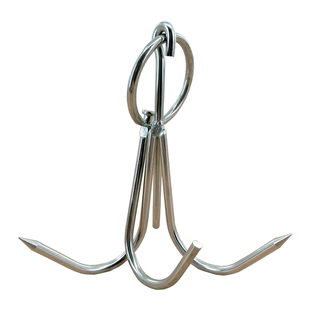 加粗不锈钢三吊钩烧腊挂钩屠宰场菜市场三角挂肉钩牛肉勾四星钩