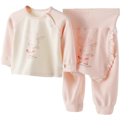 女宝宝家居服套装秋冬棉莫舒绒