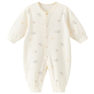 【云感棉】宝宝长袖连体衣春秋季婴儿纯棉无骨居家哈衣爬服睡衣服