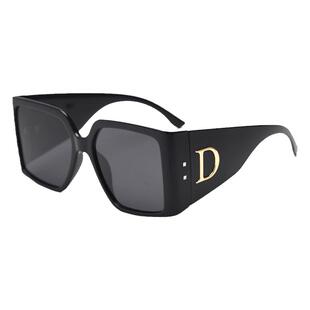 美式复古方框黑色墨镜女潮辣妹眼镜偏光防紫外线太阳眼镜方圆脸