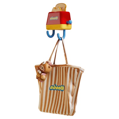 诺室吐司机伸缩挂钩免打孔强力承重粘钩可爱厨房浴室卧室玄关钥匙