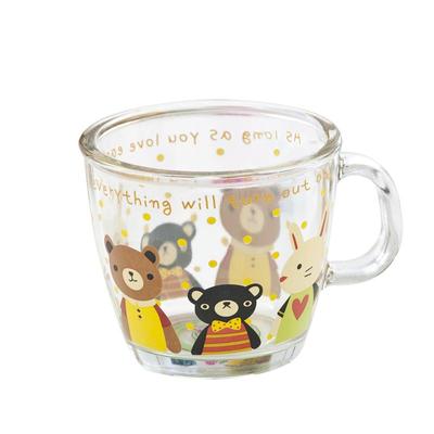 食品级儿童玻璃水杯带盖小号家用