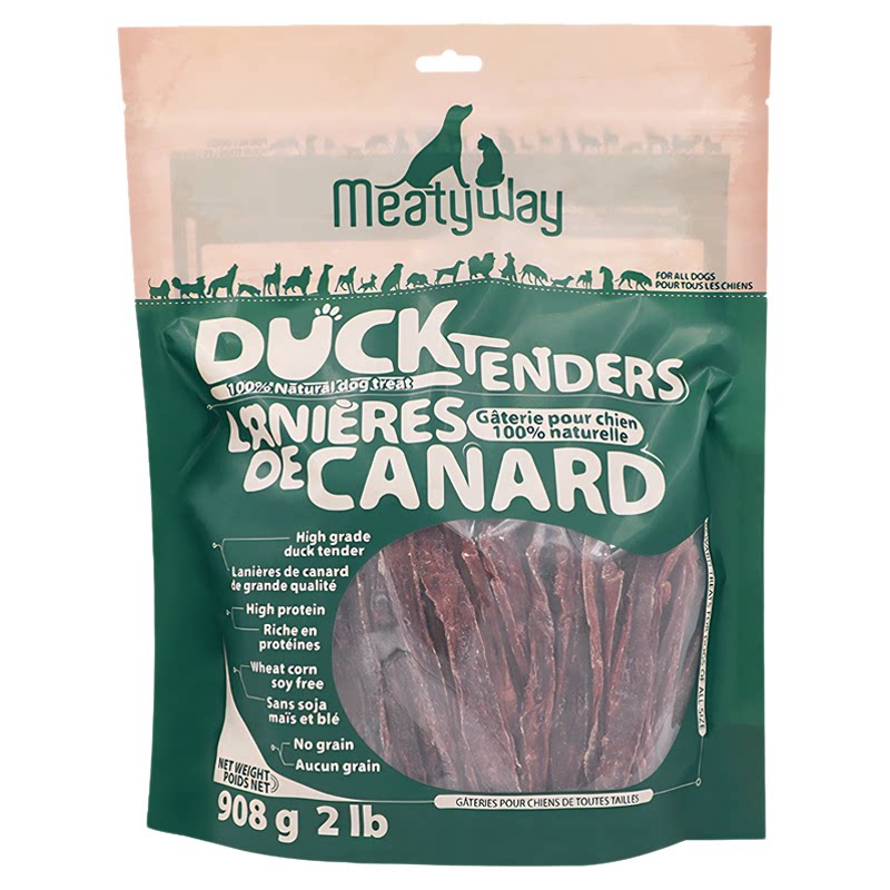 Meatyway爵宴鸭肉干908g/1.13kg鸡肉干磨牙训练成犬爵宴狗狗零食