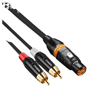 秋叶原卡农转双RCA音频线卡农公母转2个RCA莲花线XLR卡农音箱功放卡农公转2个RCA AV线XLR卡侬一分二莲花