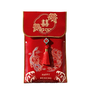 万一挑一新款红包结婚专用高级感改口费新婚婚礼万元布艺红包封