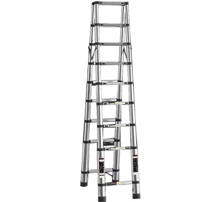 便携式特粗7米至1.4米人字伸缩梯