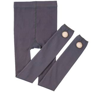 迟到姐姐黑透肤光腿神器黑丝灰透肤连裤袜秋冬加绒假透肉打底裤