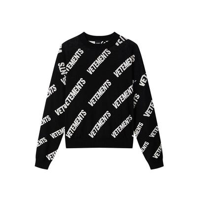 VETEMENTS印花圆领长袖上衣