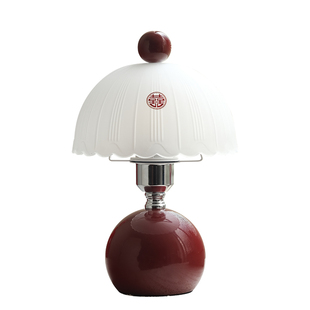 结婚台灯婚房卧室床头灯一对喜灯酒红色陪嫁长明灯送新人新婚礼物