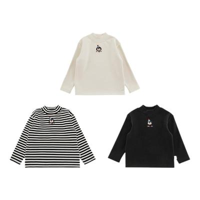 幼悠女童企鹅套装冬季童趣可爱加绒加厚半高领打底衫蓝色牛仔裤潮