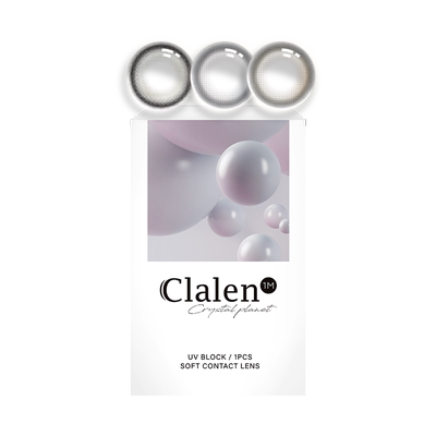 Clalen韩国进口三明治美瞳水晶星球月抛2片大直径隐形眼镜