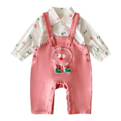 春秋款亲子装一家三口小月龄宝宝衣服超萌洋气母女母子装外出服春
