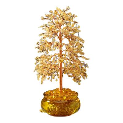 黄水晶招财树家居摆件