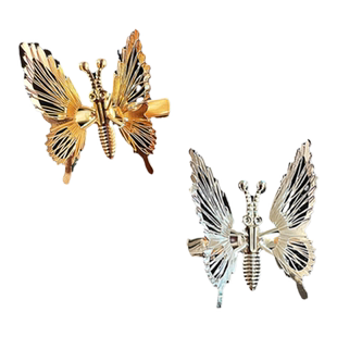 会动的蝴蝶发夹流苏抓夹超仙女侧边夹发饰古风发卡翅膀小夹子头饰