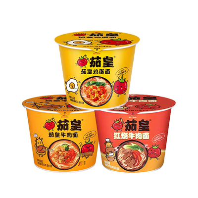 统一茄皇桶装番茄鸡蛋方便面泡面