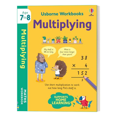 英文原版 Usborne Workbooks Multiplying 7-8 尤斯伯恩乘法练习册7-8岁 英文版 进口英语原版书籍