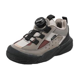 Abckids冬季2025新款鞋子男童时尚加绒二棉鞋女童保暖防寒运动鞋