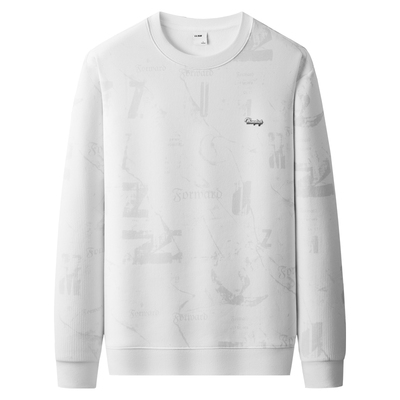 欧货男士圆领秋冬季加绒卫衣加厚