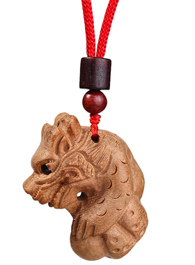 妙韵男女桃木生肖吊坠