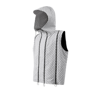 Pointless 23SS 设计师多拉链蜂窝无袖时尚潮流休闲连帽马甲外套