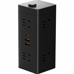 【官方正品】桌面立式充电魔方插座多功能智能时显插排插板接线板