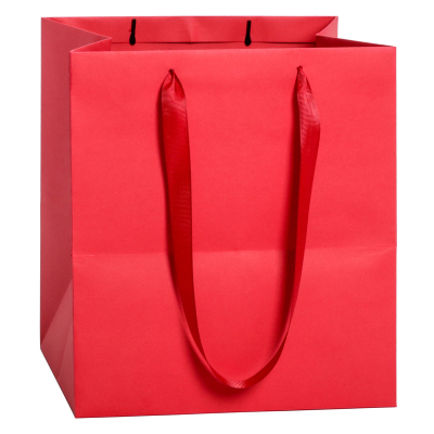 高档特种纸宽绳方形纸袋现货包邮