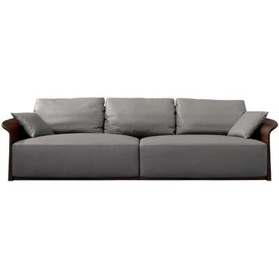 北美黑胡桃木纳帕真皮沙发设计师