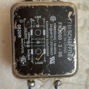 询价-FN2060一3一06滤波器 交流110250VAC/50一