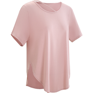 瑜伽服上衣女夏宽松大码孕妇健身运动罩衫t恤普拉提套装2026短袖