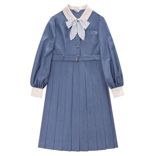 樱花家族jk制服连衣裙【上野女子】日系校供感百褶裙长袖套装冬女