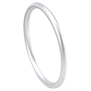 汇宝泉纯银手镯999足银纯手工古法银手镯女款银素圈镯子实心镯子