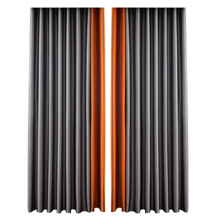 新款纯色布拉格高档大气轻奢全遮光卧室客厅落地窗遮阳隔热窗帘