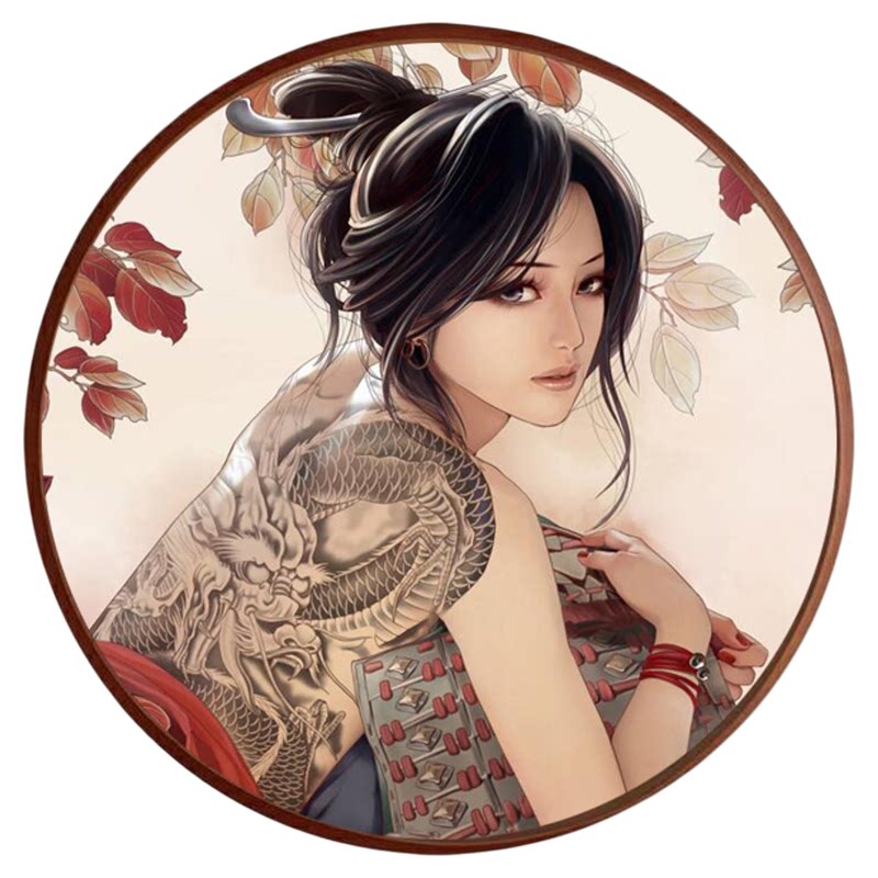日式风浮世绘仕女图客厅装饰画