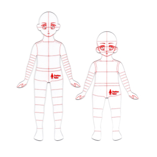 心野母型童装服装设计款式图模板尺时装画手绘工具mdash