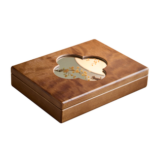 实木质首饰盒高档精致大容量项链耳饰手饰品收纳盒珠宝黄金存放盒