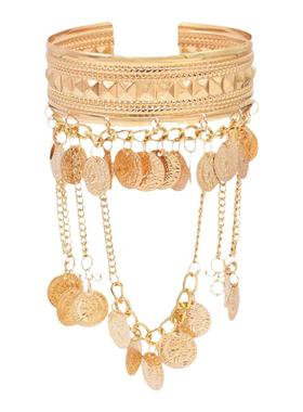 敦煌飞天钱币流苏开口手镯