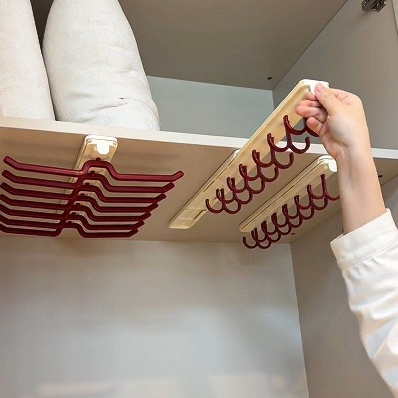 衣柜抽拉式滑轨挂钩伸缩挂衣架宿舍吊带内衣帽子文胸挂架收纳隐藏