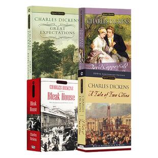 狄更斯作品套装4册 英文原版 大卫科波菲尔+荒凉山庄+双城记+远大前程 Dickens 经典文学名著 课外阅读