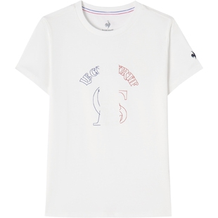 乐卡克法国公鸡官方正品春秋女款运动短袖时尚休闲百搭圆领T恤