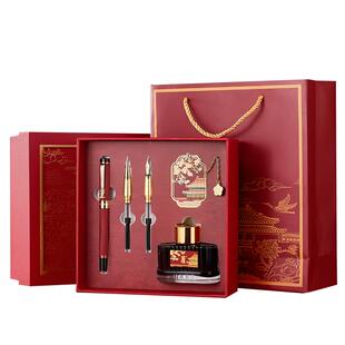 英雄钢笔礼物高档故宫礼盒中国风男士女士成人专用学生送礼教师商务生日礼品红书签墨水套装定制刻字官方旗舰