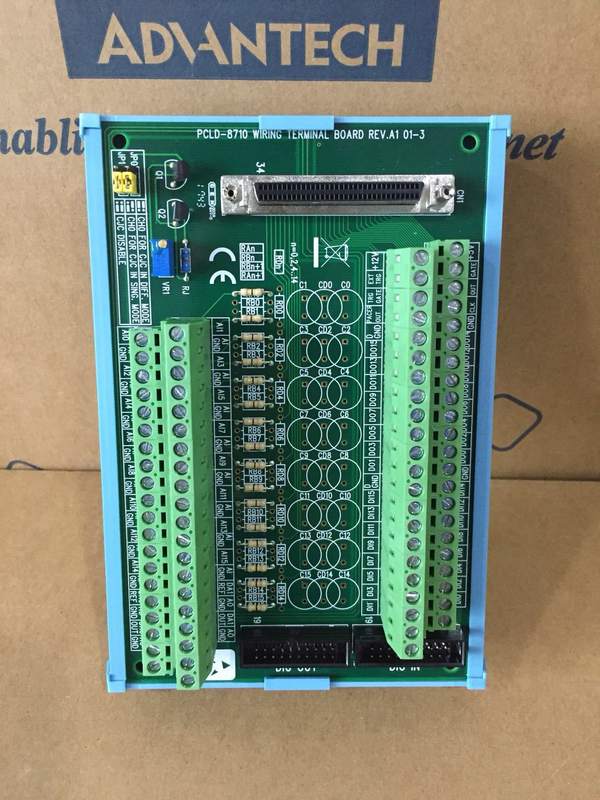 支持1711/1731研华DIN导轨安装外壳PCLD-8710-AE螺丝工业级端子板