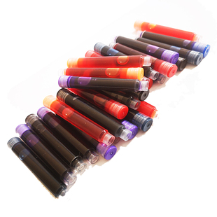 钢笔墨囊黑色蓝色纯蓝红色墨囊橙色墨囊彩色墨囊3.4m口径