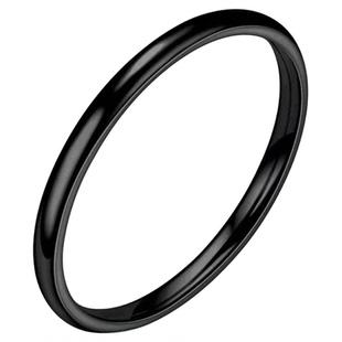 极简主义超细戒指个性韩国简约时尚钛钢小指环食指单身尾戒子刻字