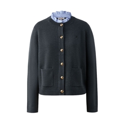 ELAND含绵羊毛毛针织衫单排扣