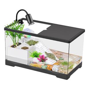 乌龟缸家用生态造景带爬台带晒台小型别墅饲养箱客厅防逃逸养龟缸