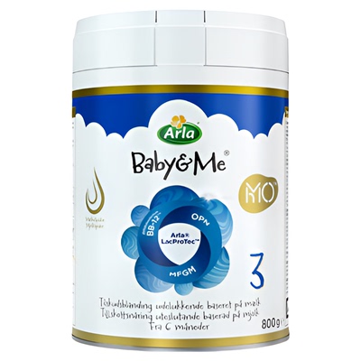 Arla宝贝与我5HMO极光蓝罐 3段 高端丹麦进口婴幼儿奶粉 800g