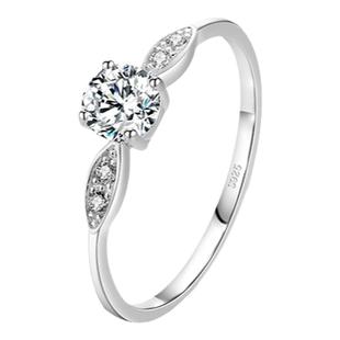 MODIAN摩典s925纯银轻奢高级感仿真钻戒指女精致小众百搭单钻指环