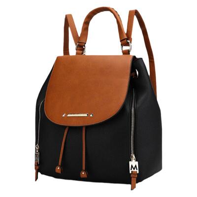 mia k collectionKimberly Backpack - black-cognac 【美国奥莱