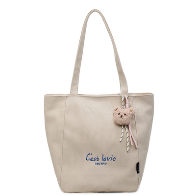 大容量红色帆布包韩系ins托特包